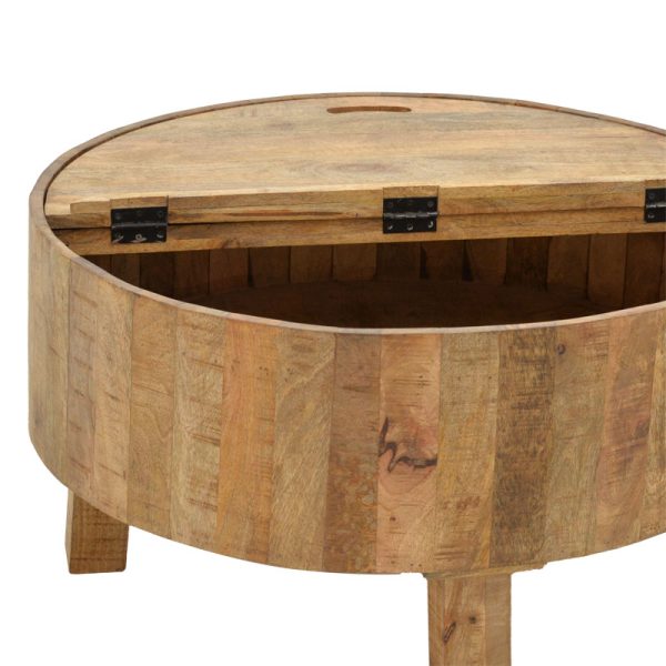 113 000035 4 6 Storage coffee table Darian pakoworld solid mango wood natural D90x45cmBOHO CHIC > Coffee Tables