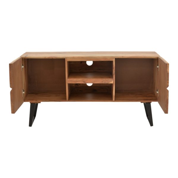 113 000038 2 3 TV cabinet Dervie pakoworld natural solid acacia wood 130x43.5x66.5cmBOHO CHIC > Other Furnishings