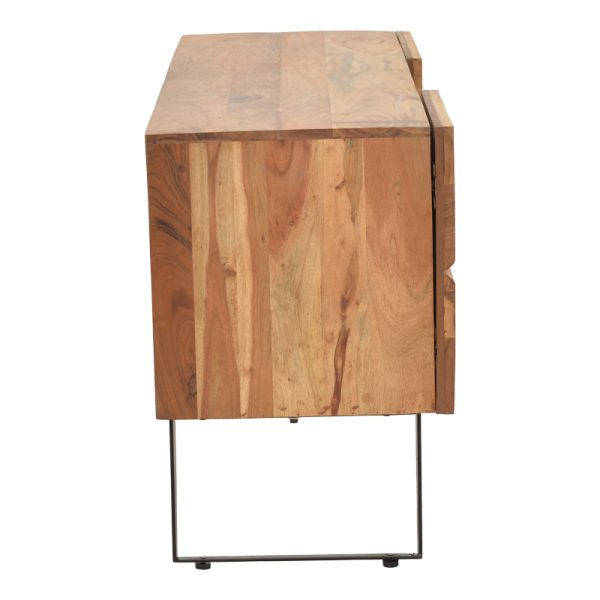 113 000038 3 3 TV cabinet Dervie pakoworld natural solid acacia wood 130x43.5x66.5cmBOHO CHIC > Other Furnishings