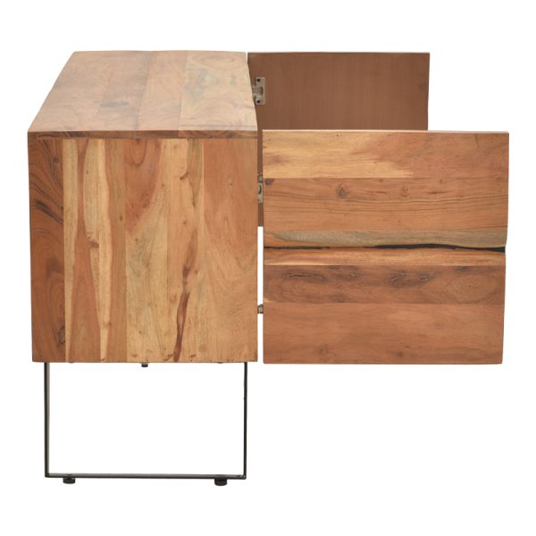 113 000038 4 3 TV cabinet Dervie pakoworld natural solid acacia wood 130x43.5x66.5cmBOHO CHIC > Other Furnishings