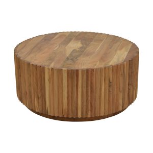 113 000045 5 Drump pakoworld coffee table solid acacia wood in natural shade D90x39cmBOHO CHIC > Coffee Tables