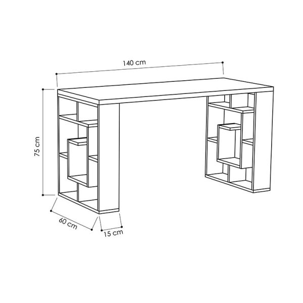 119 000042 2 5 Working table Labirent pakoworld white 140x60x75Office furniture > Working desk