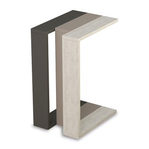 119 000769 13 End table Muju pakoworld Antracite - Light mocha- Antique White 40x30x57cmIndoor furniture > Tables auxiliary
