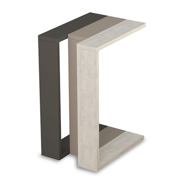 119 000769 13 End table Muju pakoworld Antracite - Light mocha- Antique White 40x30x57cmIndoor furniture > Tables auxiliary