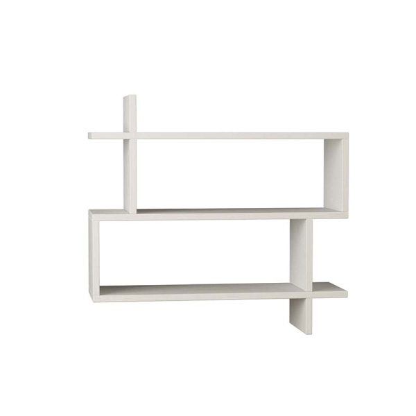 119 000773 11 Wall shelf Paralel pakoworld white Color 70x22x65,5cmIndoor furniture > Wall shelves