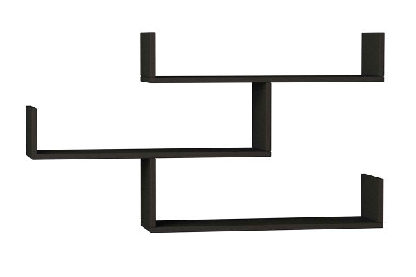 119 000892 5 Wall shelf unit Tibet pakoworld anthracite 120x22x67cmIndoor furniture > Wall shelves