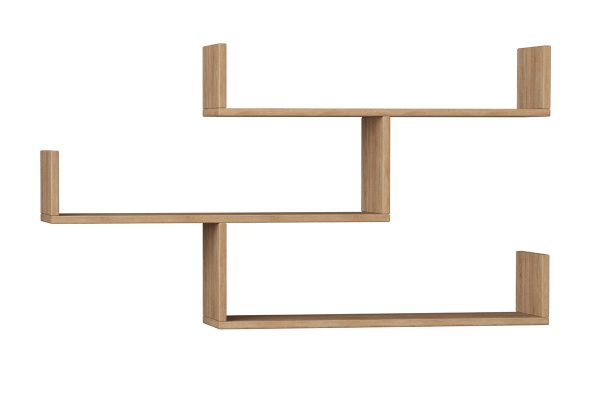 119 000893 5 Wall shelf unit Tibet pakoworld natural 120x22x67cmIndoor furniture > Wall shelves