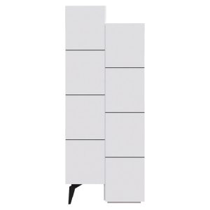 119 001122 2 3 Multipurpose cabinet Romane cabinet pakoworld white 62.2x37.4x155.4cmIndoor furniture > Shoe storage cabinet & cupboards