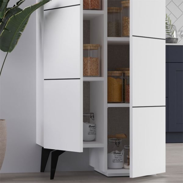 119 001122 3 3 Multipurpose cabinet Romane cabinet pakoworld white 62.2x37.4x155.4cmIndoor furniture > Shoe storage cabinet & cupboards