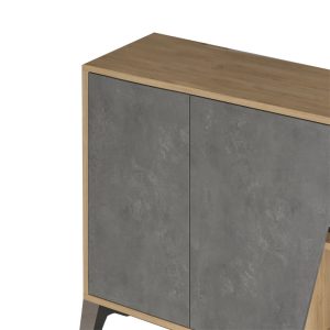 119 001128 3 6 Buffet Hana pakoworld natural-charcoal antique 150x35.5x82cmIndoor furniture > Buffets