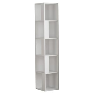 119 001143 4 Corner bookcase Raphael pakoworld white 31.5x31.5x159cmIndoor furniture > Bookshelves