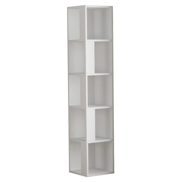 119 001143 4 Corner bookcase Raphael pakoworld white 31.5x31.5x159cmIndoor furniture > Bookshelves
