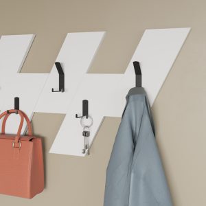 119 001216 2 3 Wall hanger Livy pakoworld white melamine 75.2x1.8x45.3cmSPRING OFFERS