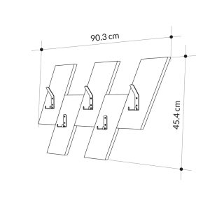 119 001216 3 3 Wall hanger Livy pakoworld white melamine 75.2x1.8x45.3cmSPRING OFFERS