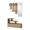 119 001222 9 Dining table Quiin pakoworld expandable melamine in oak color 120-174x70x73.5cmIndoor furniture > Dining Tables