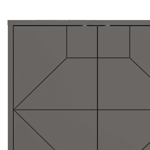 119 001231 4 5 Buffet Dune pakoworld in dark grey color 181x35x77.4cmIndoor furniture > Buffets