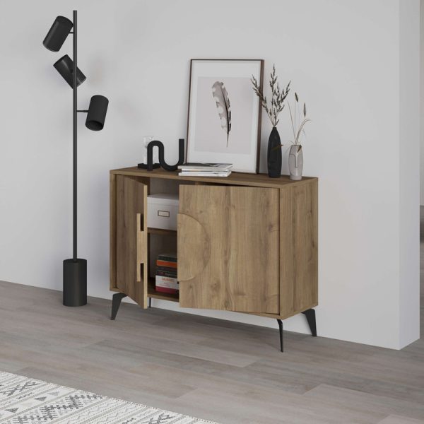119 001233 2 4 Buffet Gora pakoworld in light walnut color 110x35.6x82cmIndoor furniture > Buffets