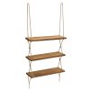 120 000054 12 Wall shelf Azira pakoworld metal in black-oak color 60x13x60cmEASTER OFFERS