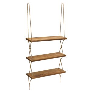 120 000054 12 Wall shelf unit Anaba pakoworld walnut 48,5x12x103cmIndoor furniture > Home organization