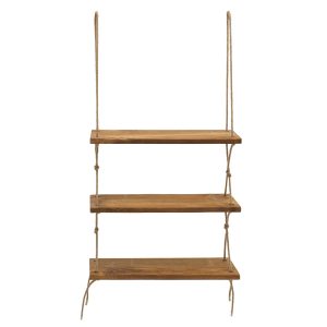120 000054 2 11 Wall shelf unit Anaba pakoworld walnut 48,5x12x103cmIndoor furniture > Home organization