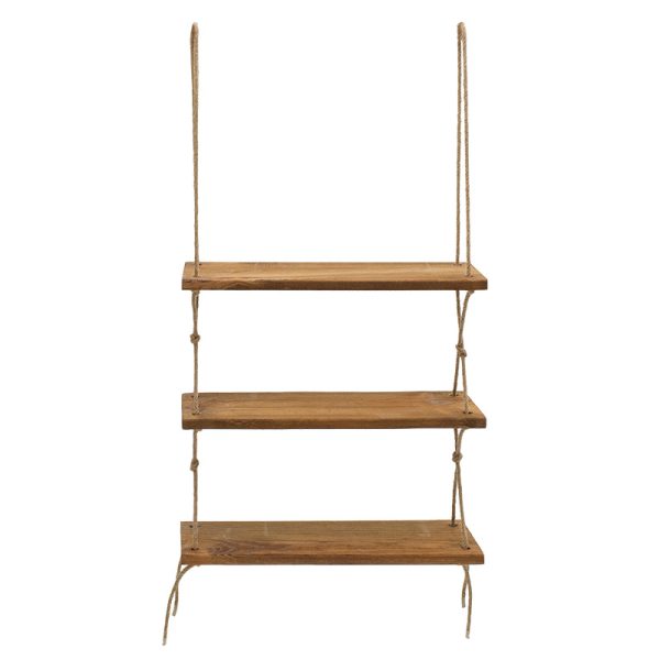 120 000054 2 11 Wall shelf unit Anaba pakoworld walnut 48,5x12x103cmIndoor furniture > Home organization