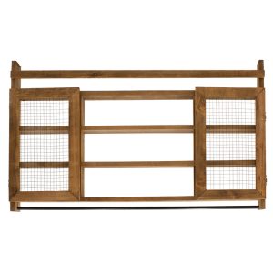 120 000055 2 8 Wall shelf kitchen unit Puro pakoworld in walnut color 100x9x60cmIndoor furniture > Home organization > Kitchen > Shelves