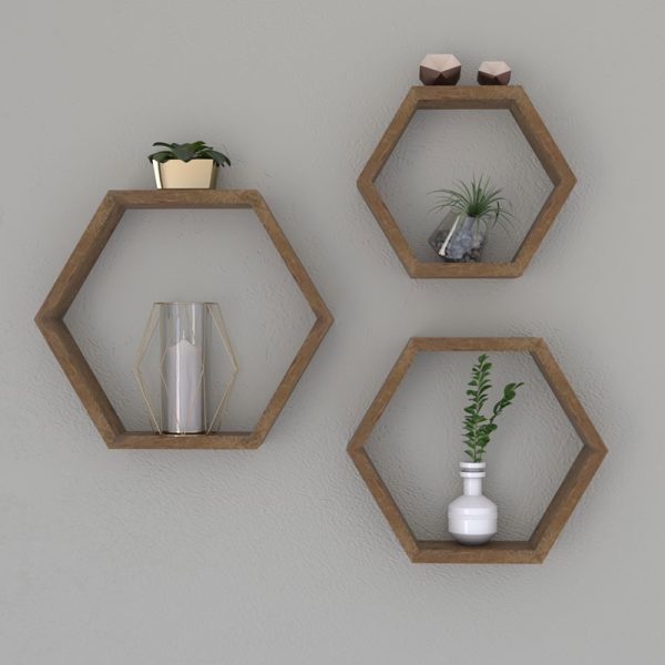 120 000058 2 10 Wall shelf Valis pakoworld walnut 37x9x32cmIndoor furniture > Wall shelves
