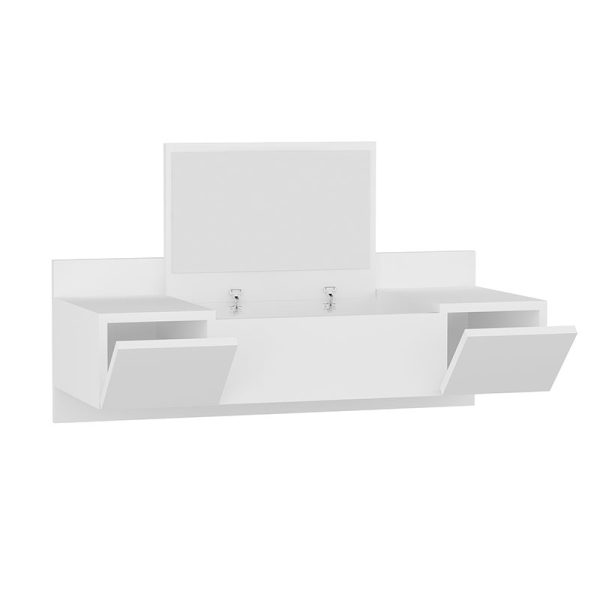 120 000126 2 4 Hanging dressing table with mirror Tabia pakoworld white 100x39x33cmIndoor furniture > Drawers-consoles