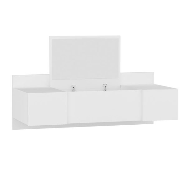 120 000126 6 Hanging dressing table with mirror Tabia pakoworld white 100x39x33cmIndoor furniture > Drawers-consoles