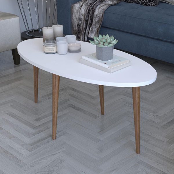 120 000136 2 5 Coffee table Barton pakoworld white-brown 90x45x40cmIndoor furniture > Coffee tables