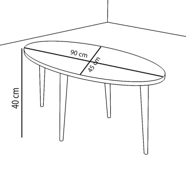 120 000136 3 5 Coffee table Barton pakoworld white-brown 90x45x40cmIndoor furniture > Coffee tables