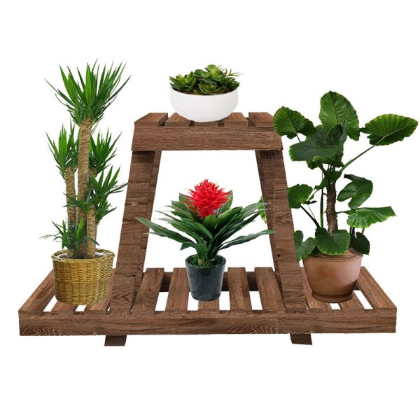 120 000158 6 Plant shelf-stand unit Tisa pakoworld wooden brown 75x25x49cmIndoor furniture > Home organization > Kitchen > Shelves