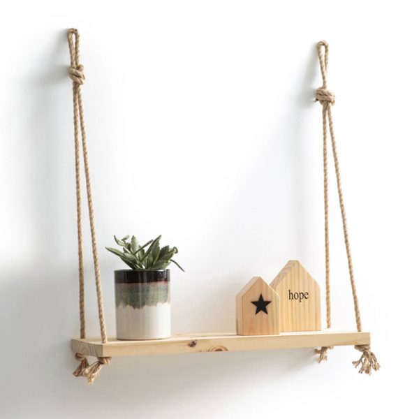 120 000181 2 14 Wall shelf Malbo pakoworld natural color 39x12x43cmIndoor furniture > Wall shelves