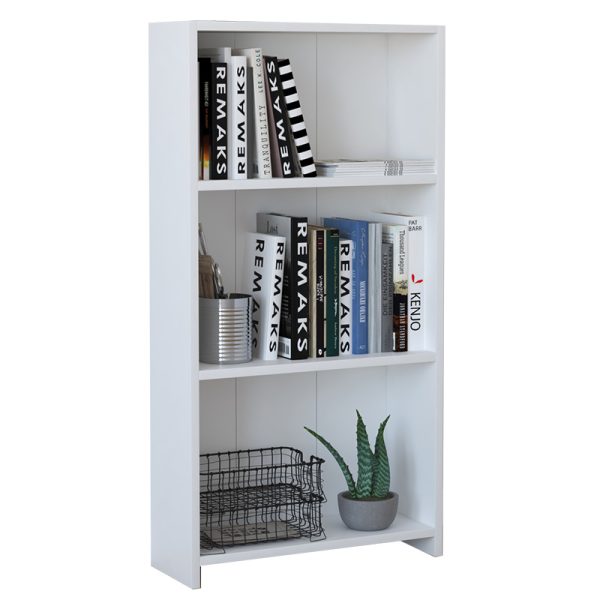 120 000195 9 Low bookcase Ferma pakoworld white 56x20x108cmIndoor furniture > Bookshelves