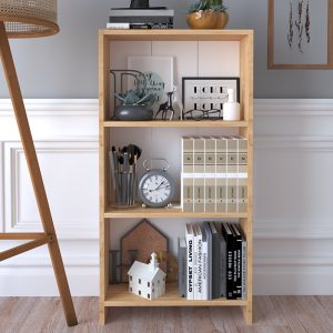 120 000255 2 5 Bookcase Ferma pakoworld sonoma-white 56x20x108cmIndoor furniture > Bookshelves