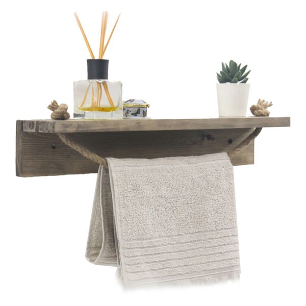 120 000301 3 Sidra pakoworld gray antique walnut 50x9x10cmIndoor furniture > Home organization > Bathroom > Bathroom accessories