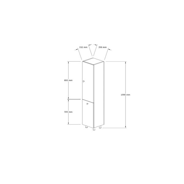 120 000383 3 10 Cabinet Gingo pakoworld melamine white 33x35x159cmIndoor furniture > Home organization > Bathroom > Cabinets