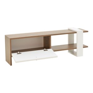 120 000396 2 3 Tv set Salon pakoworld in white-walnut color 120x25x37cmIndoor furniture > TV stands