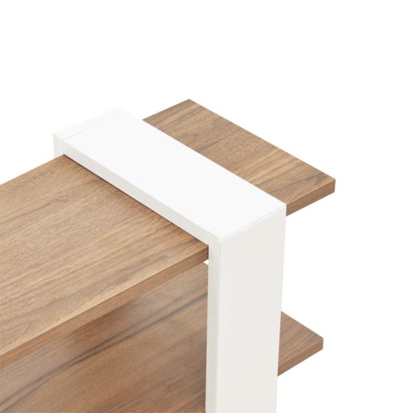 120 000396 4 3 Tv set Salon pakoworld in white-walnut color 120x25x37cmIndoor furniture > TV stands