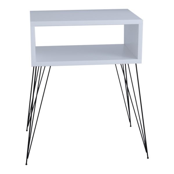 120 000400 2 5 Nighstand Naida pakoworld white melamine 45x30x57cmIndoor furniture > Bedside tables