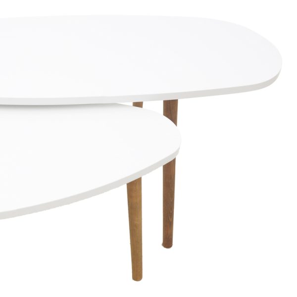 120 000417 2 5 Monty pakoworld white-natural melamine coffee table 116x46x6cmIndoor furniture > Coffee tables