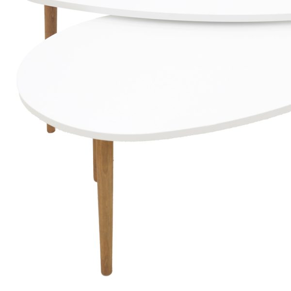 120 000417 3 5 Monty pakoworld white-natural melamine coffee table 116x46x6cmIndoor furniture > Coffee tables