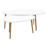 120 000417 8 Side tables Perjene pakoworld set of 3 pieces melamine in anthracite shade and wooden legsSPRING OFFERS