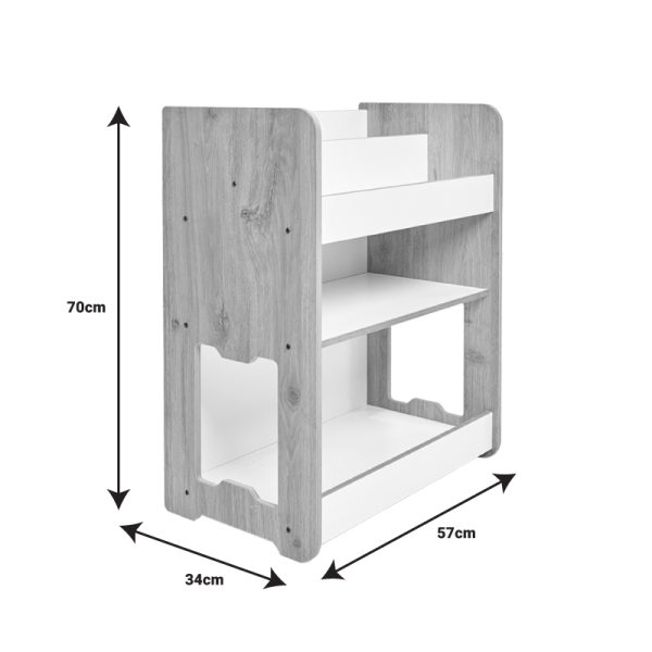 120 000424 4 2 Seagull shelf pakoworld white mdf 57x34x70cmIndoor furniture > Home organization > Kitchen > Shelves