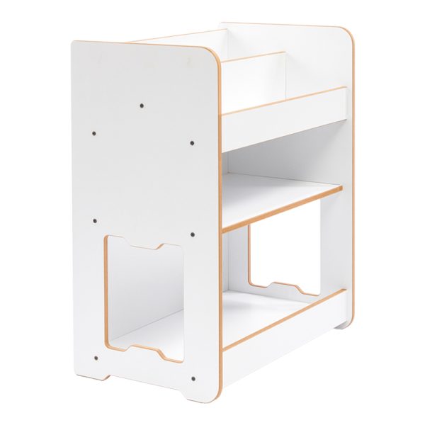 120 000424 5 Seagull shelf pakoworld white mdf 57x34x70cmIndoor furniture > Home organization > Kitchen > Shelves