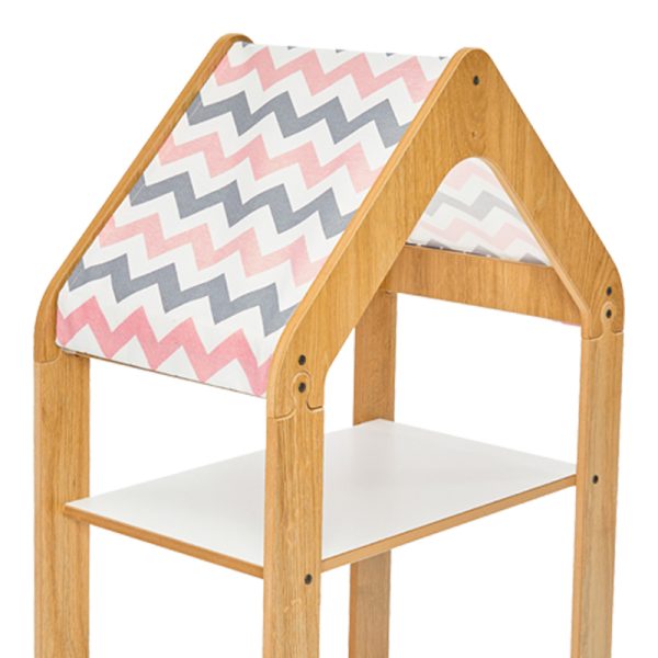120 000425 2 2 Montessori shelf Zoilen pakoworld natural-white-pink mdf 50x30x80cmHOT DEALS