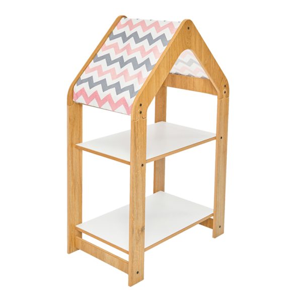 120 000425 4 Montessori shelf Zoilen pakoworld natural-white-pink mdf 50x30x80cmHOT DEALS