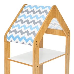 120 000426 2 2 Montessori shelf Zoilen pakoworld natural-white-blue mdf 50x30x80cmIndoor furniture > Home organization > Kitchen > Shelves