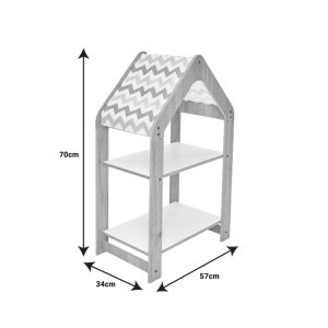 120 000427 3 2 Montessori shelf Zoilen pakoworld white-pink mdf 50x30x80cmSPRING OFFERS