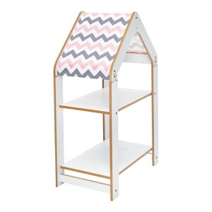 120 000427 4 Montessori shelf Zoilen pakoworld white-pink mdf 50x30x80cmSPRING OFFERS